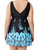 Women's High Cut Mesh Swim Dress Back