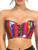 Women's Rainbow Glitter PVC Lace-Up Bustier Top 