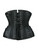 Women's Brocade Steel Boned Underbust Black Buckle Corset Back