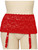 Womens Plus Size Red Floral Lace Nickel Free Adjustable Garterbelt Garter Belt for Stockings