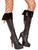 Womens Black Vinyl Cop Costume Boot Cuffs