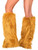 Women's Gold Faux Fur Costume Boot Covers Leg Warmers