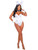 Womens Classic White Playboy Bunny Halloween Costume Outfit