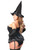 Daisy Corsets Womens Midnight Witch Steel Boned Corset Costume