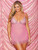 Shirley of Hollywood Women's Stretch Mesh and Lace Babydoll Lingerie Set