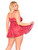 Lace Flyaway Red Babydoll Lingerie - Intimate Apparel