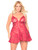 Lace Flyaway Red Babydoll Lingerie - Intimate Apparel