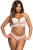 Champagne Lace Cropped Bustier Lingerie Set Front View