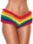 Rainbow Ruffle Booty Shorts Front View