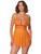 Women's Orange Babydoll & G-String Set Front View