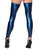 Blue Wet Look Stay-Up Stockings Back View