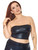 Coquette Women's Plus Size Black Cropped Tube Top with Removable Adjustable Straps Without Straps