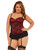 Plus Size Full Figure Sexy Underwire Lace Overlay Bustier Lingerie
