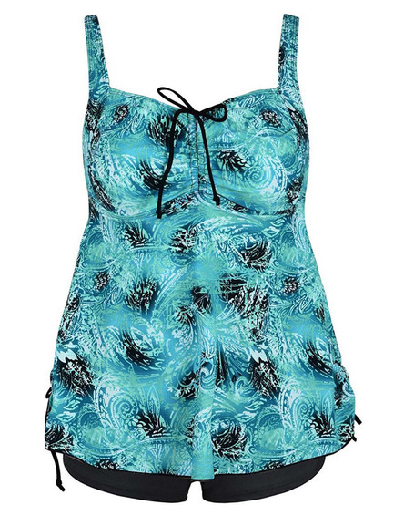 Swirl Fashion Print Tankini Set - Angelique