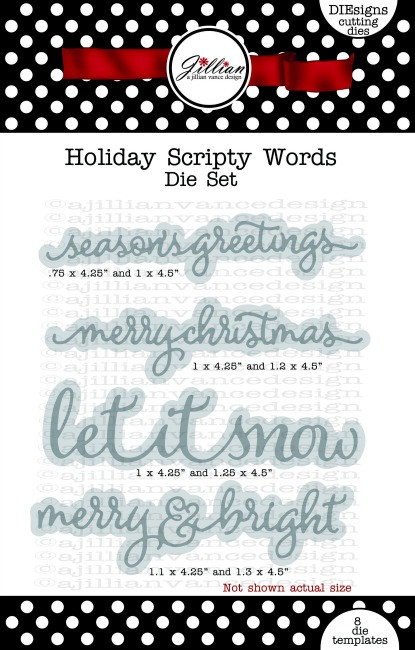 Holiday Scripty Greetings Die Set