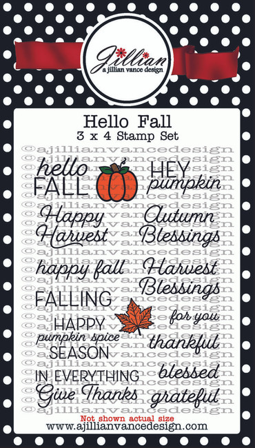 Hello Fall 3 x 4 Stamp Set Hello Fall 3 x 4 Stamp Set