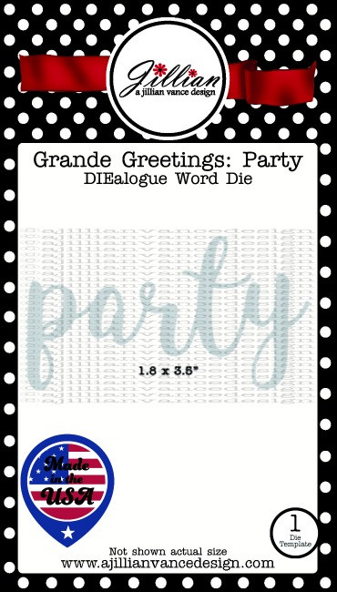Grande Greetings Party Word Die