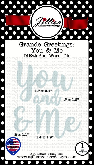 Grande Greetings You and Me Word Die