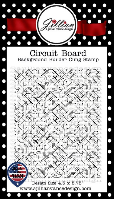 Circuit Board Background Builder Cling Stamp