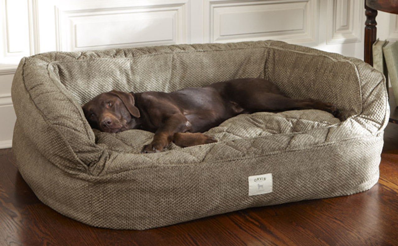 Dog Bed With Bolster FREE STANDARD US SHIPPING Orvis Lounger