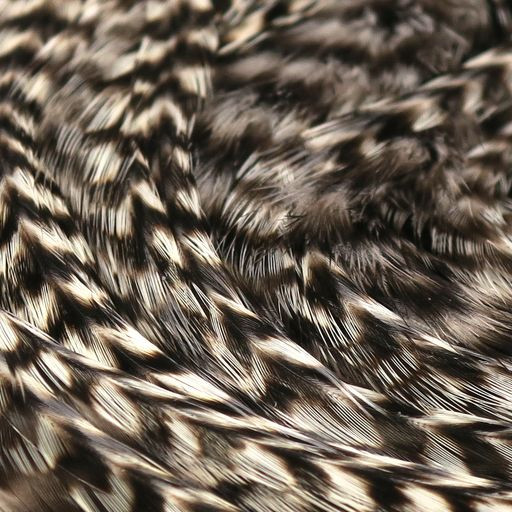 Keough Grizzly Half Saddle Grade #2 - Grizzly Brown Fly Tying Feathers