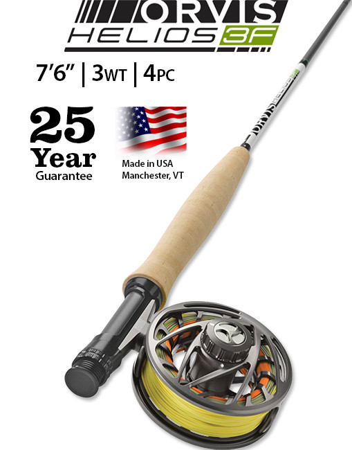 Orvis Fly Fishing Rods / FREE STANDARD US SHIPPING / Orvis Helios 3F  (Finesse) 7' 6" 3 Weight 4 Piece