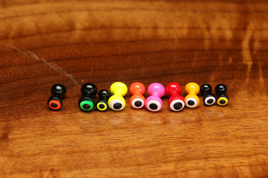 MUUNN 60pcs Dumbbell Eyes Fly Tying, 3.2/4/5mm 20Pcs Per Lot Realistic