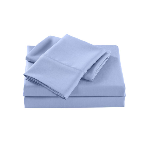 Royal Comfort 2000 Thread Count Bamboo Cooling Sheet Set Ultra Soft Bedding - King Single - Light Blue