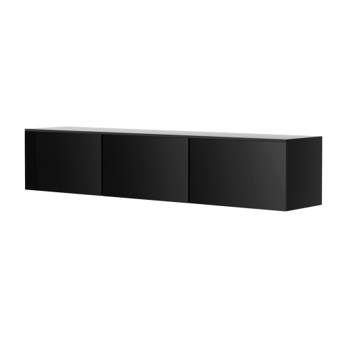Artiss Floating Entertainment Unit TV Cabinet High Glossy Black 3 Cabinets 200CM