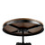 Artiss Elm Wood Round Dining Table - Dark Brown