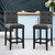 Artiss Set of 2 Provincial Style Bar Stools - Charcoal