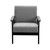Artiss Fabric Dining Armchair - Black & Grey