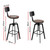Artiss Bar Stools Adjustable Wood Stool w/Backrest