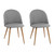 2 X Artiss Dining Chairs Light Grey
