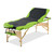 Zenses Massage Table 70cm Portable 3 Fold Wooden Beauty Bed Green