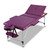 Zenses Massage Table 75cm Portable 3 Fold Aluminium Beauty Bed Violet