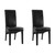 Artiss Set of 2 Dining Chairs French Provincial Kitchen Cafe PU Leather Padded High Back Pine Wood Black