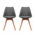Artiss Set of 2 Dining Chairs DSW Retro Replica Eiffel Kitchen Chair Cafe Grey