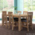 Dining Table 210cm Large Size with Solid Acacia Wooden Base in Oak Colour
