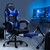 Artiss Gaming Office Chairs Computer Seating Racing Recliner Footrest Black Blue
