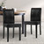Artiss Set of 2 Dining Chairs PU Leather Padded High Back Wood Cafe Kitchen Black