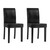 Artiss Set of 2 Dining Chairs PU Leather Padded High Back Wood Cafe Kitchen Black