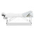 Zenses 70cm Wide Portable Aluminium Massage Table 3 Fold Treatment Beauty Therapy White