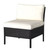 Cory 5 Seater Rattan Outdoor Corner Lounge Sofa Set Black