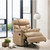 Leather Rocking Recliner Chair Armchair Swing Gliding Beige