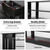 Artiss Shoe Cabinet Shoes Organiser Storage Rack Shelf Wooden 32 Pairs Black