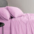 Elan Linen 1200TC Organic Cotton Pink Single Sheet Sets