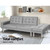 Sofa Bed Lounge Set Futon 3 Seater Couch Recliner Ottoman Fabric