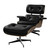 Artiss Armchair Lounge Chair and Ottoman Recliner Armchair Leather Plywood Black