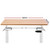 Artiss Standing Desk Adjustable Height Desk Dual Motor Electric White Frame Oak Desk Top 140cm